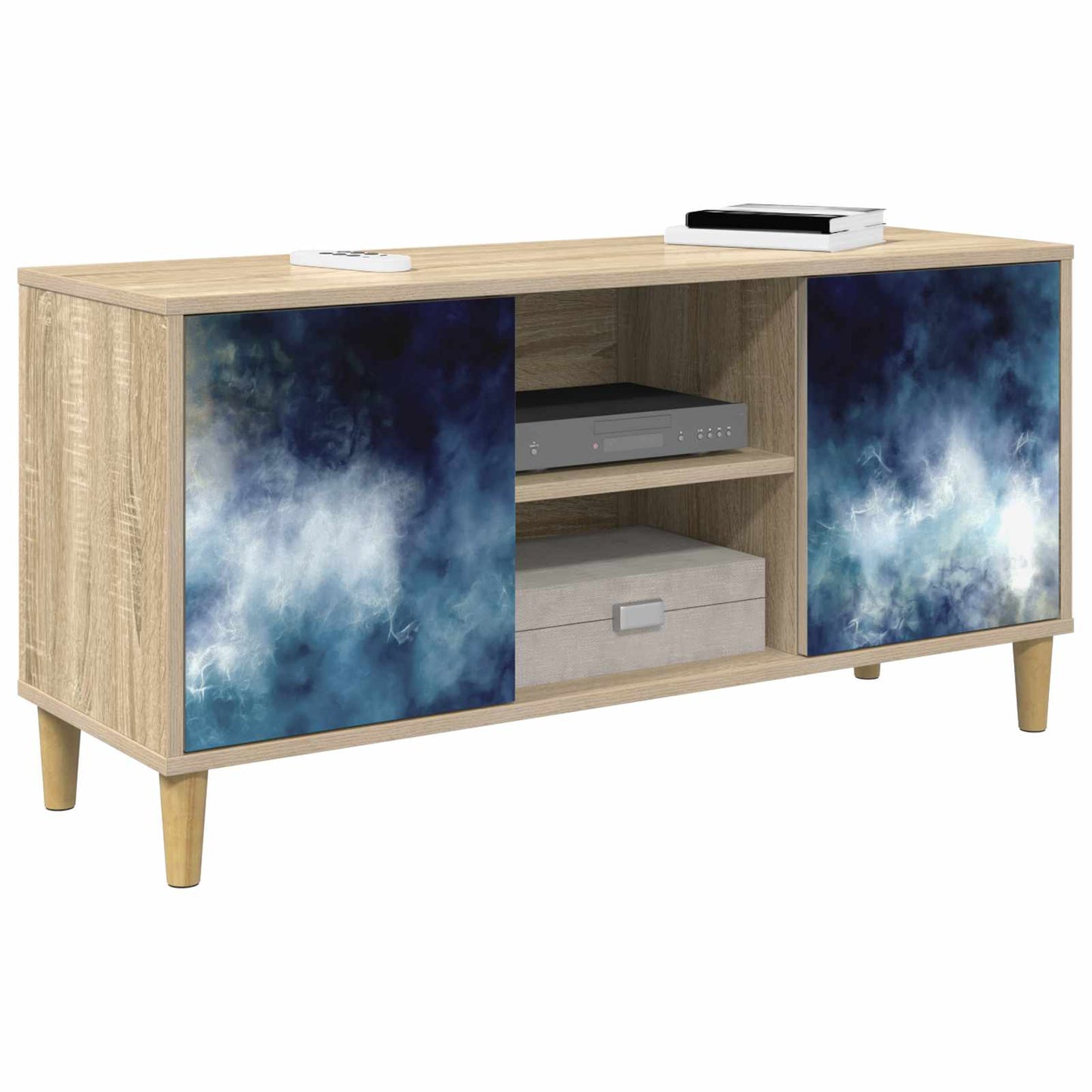 TV Cabinet RAALTE 102 x 33 x 50 cm Sonoma Engineered Wood