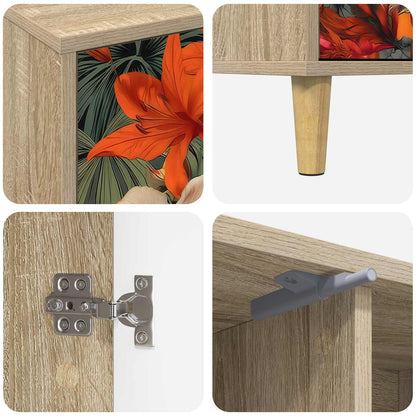 TV Cabinet GENNEP 102 x 33 x 50 cm Sonoma Engineered Wood