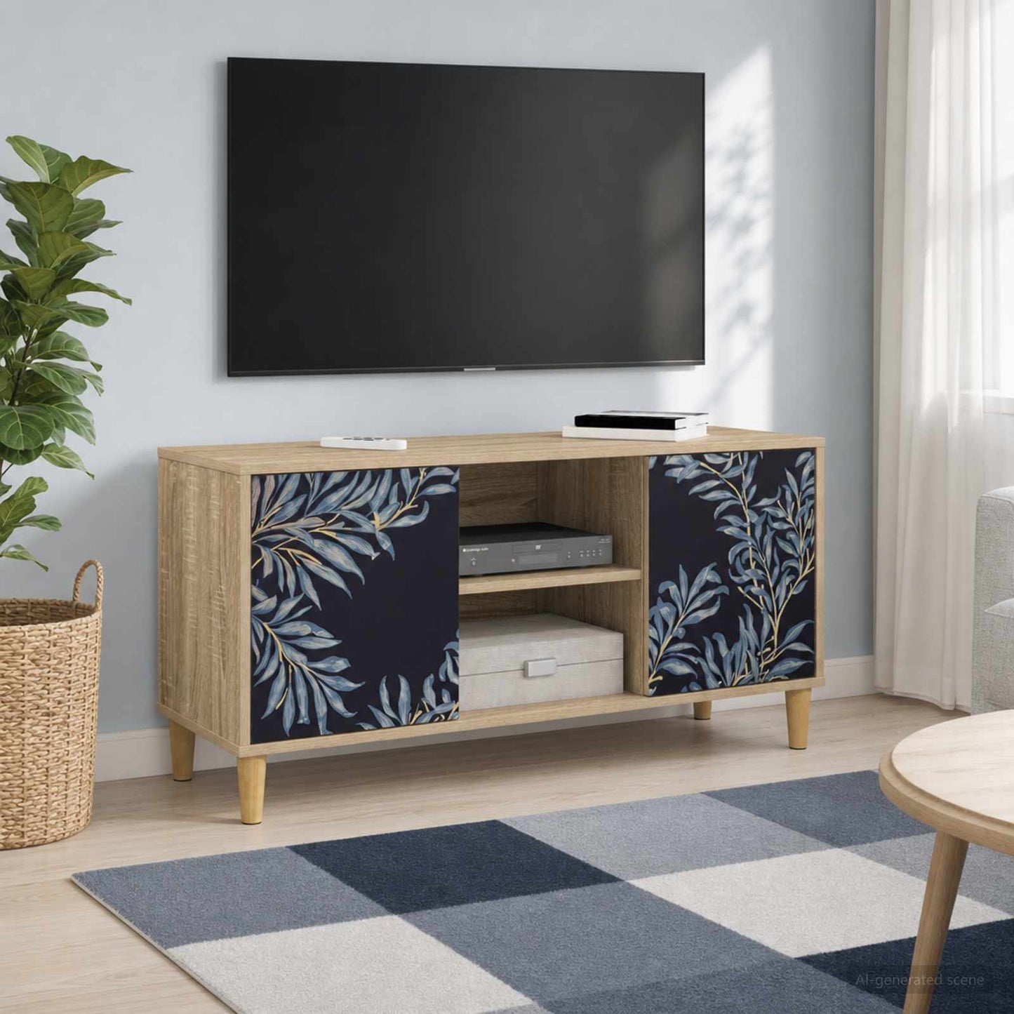 TV Cabinet DOKKUM 102 x 33 x 50 cm Sonoma Engineered Wood