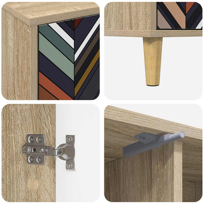 TV Cabinet OMMEN 102 x 33 x 50 cm Sonoma Engineered Wood