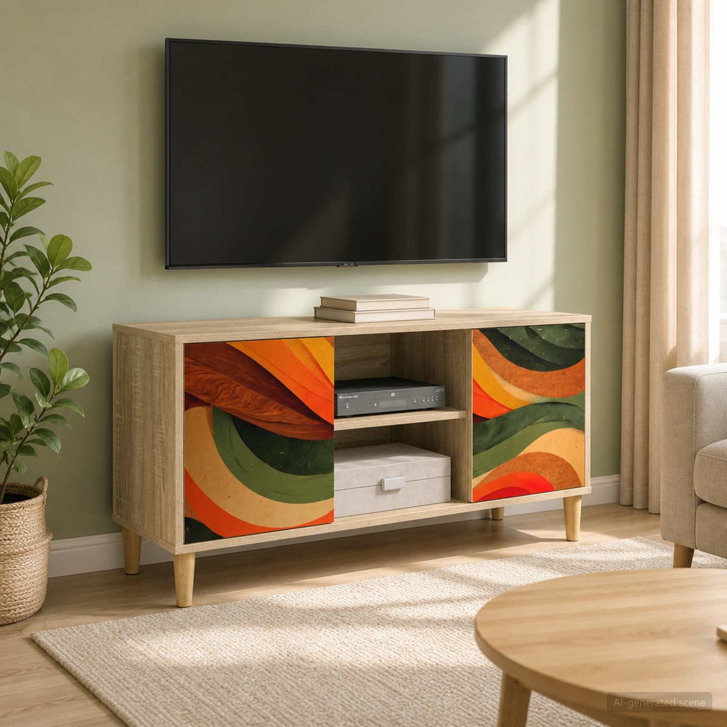 TV Cabinet BONN 102 x 33 x 50 cm Sonoma Engineered Wood