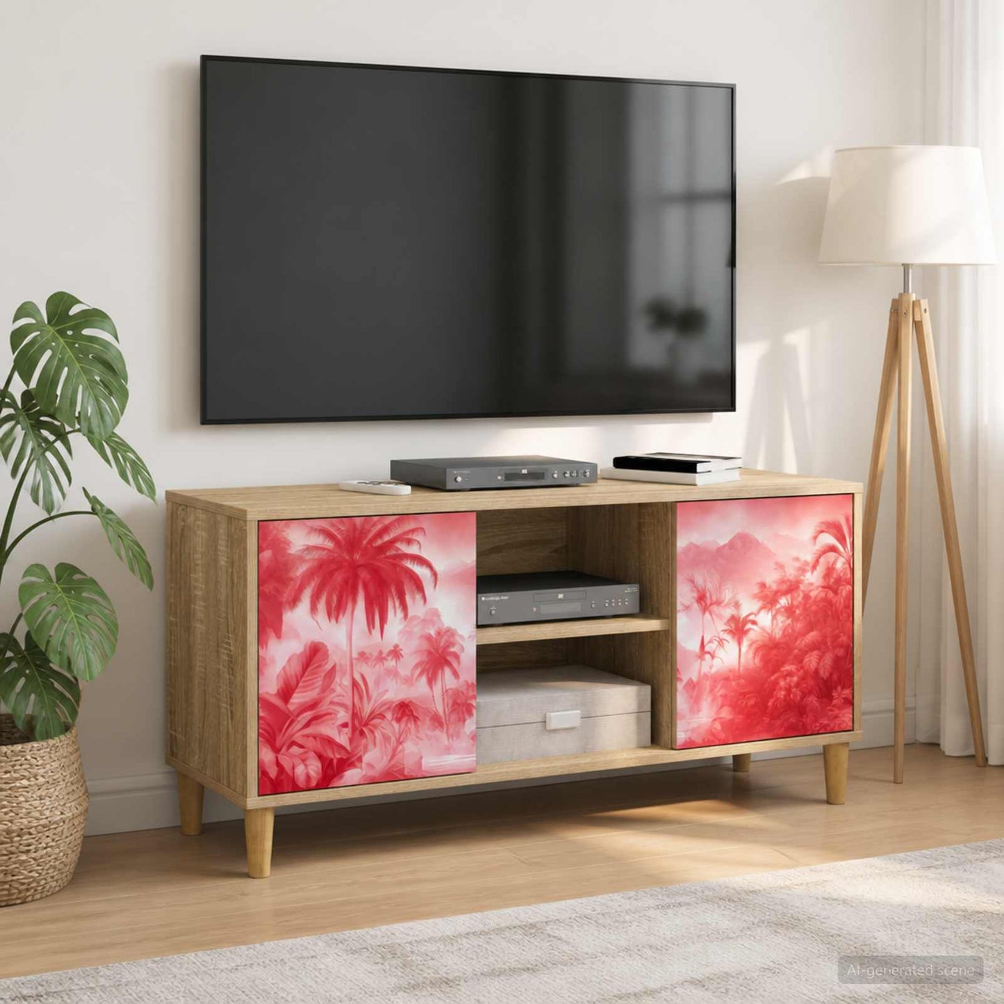 TV Cabinet AACHEN 102 x 33 x 50 cm Sonoma Engineered Wood