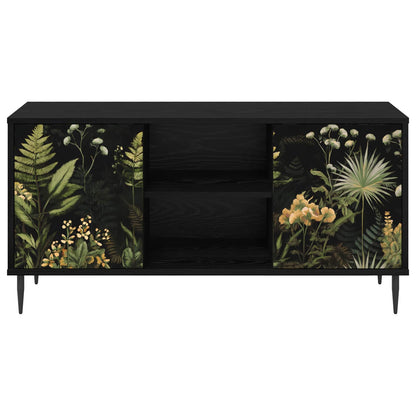 TV Cabinet RHENEN 102 x 33 x 51 cm Black Oak Engineered Wood