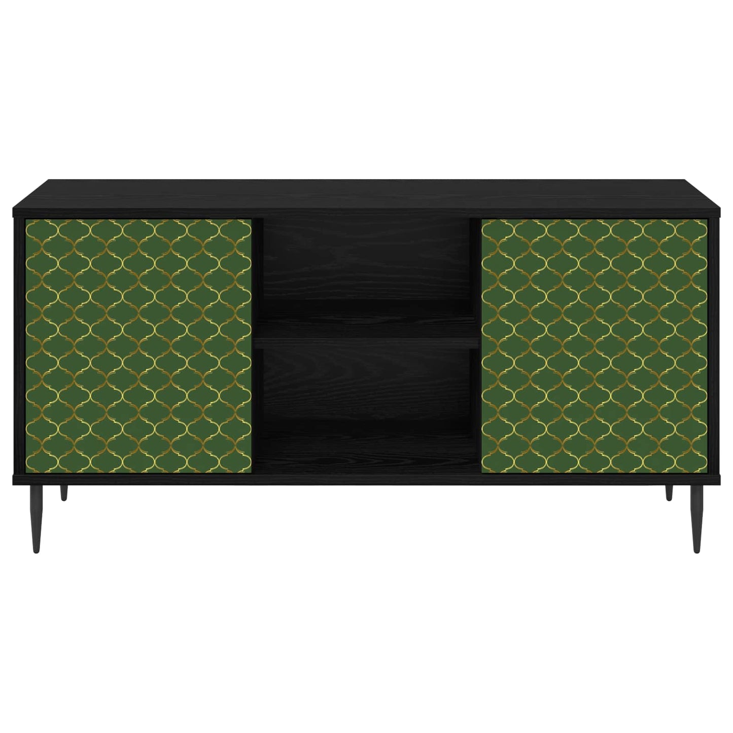 TV Cabinet GELEEN 102 x 33 x 51 cm Black Oak Engineered Wood