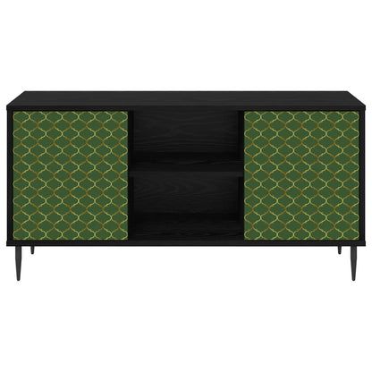 TV Cabinet GELEEN 102 x 33 x 51 cm Black Oak Engineered Wood