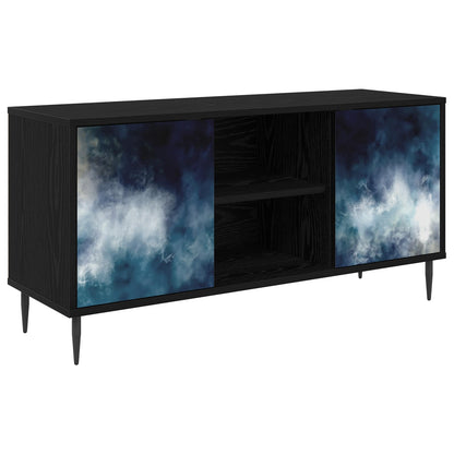 TV Cabinet RAALTE 102 x 33 x 51 cm Black Oak Engineered Wood