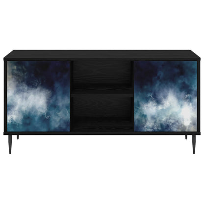 TV Cabinet RAALTE 102 x 33 x 51 cm Black Oak Engineered Wood