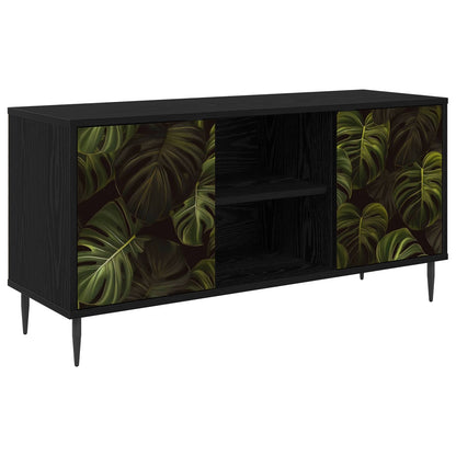 TV Cabinet ELBURG 102 x 33 x 51 cm Black Oak Engineered Wood