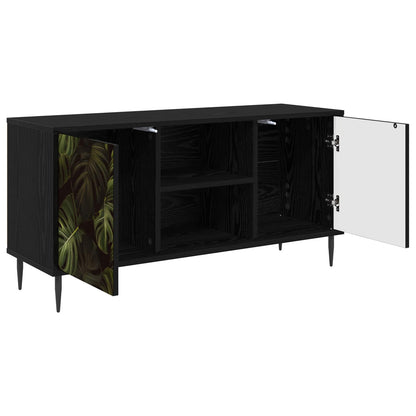 TV Cabinet ELBURG 102 x 33 x 51 cm Black Oak Engineered Wood