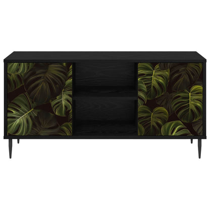 TV Cabinet ELBURG 102 x 33 x 51 cm Black Oak Engineered Wood