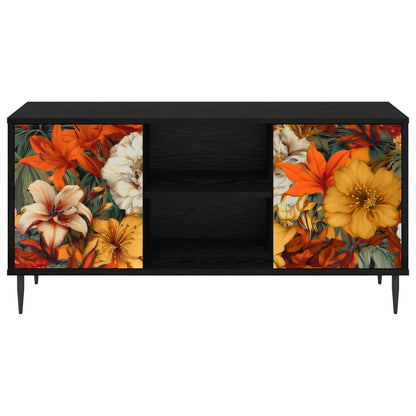TV Cabinet GENNEP 102 x 33 x 51 cm Black Oak Engineered Wood