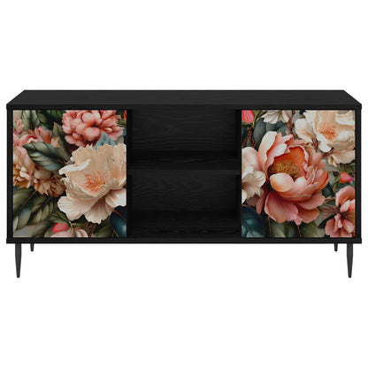 TV Cabinet BORNE 102 x 33 x 51 cm Black Oak Engineered Wood