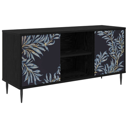 TV Cabinet DOKKUM 102 x 33 x 51 cm Black Oak Engineered Wood