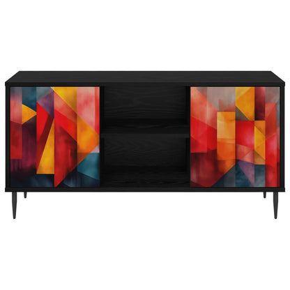 TV Cabinet HEESCH 102 x 33 x 51 cm Black Oak Engineered Wood
