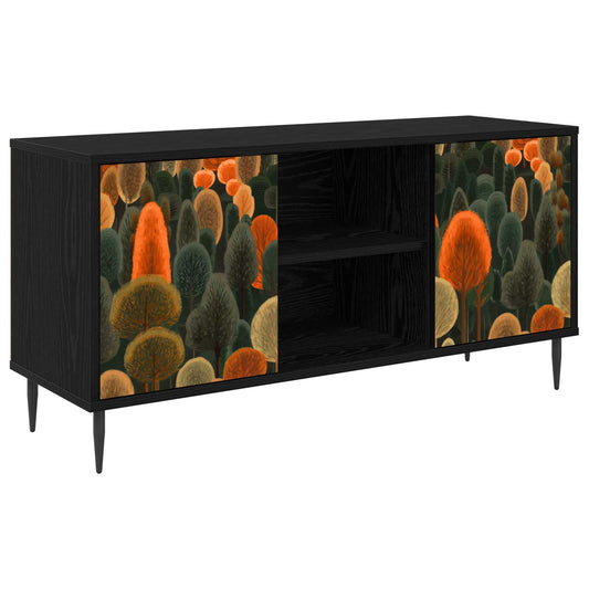 TV Cabinet ZAANDAM 102 x 33 x 51 cm Black Oak Engineered Wood