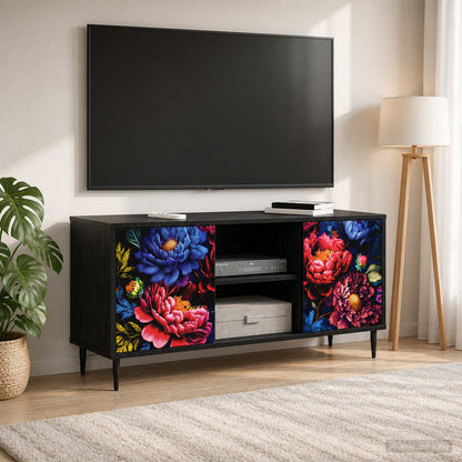 TV Cabinet KIEL 102 x 33 x 51 cm Black Oak Engineered Wood