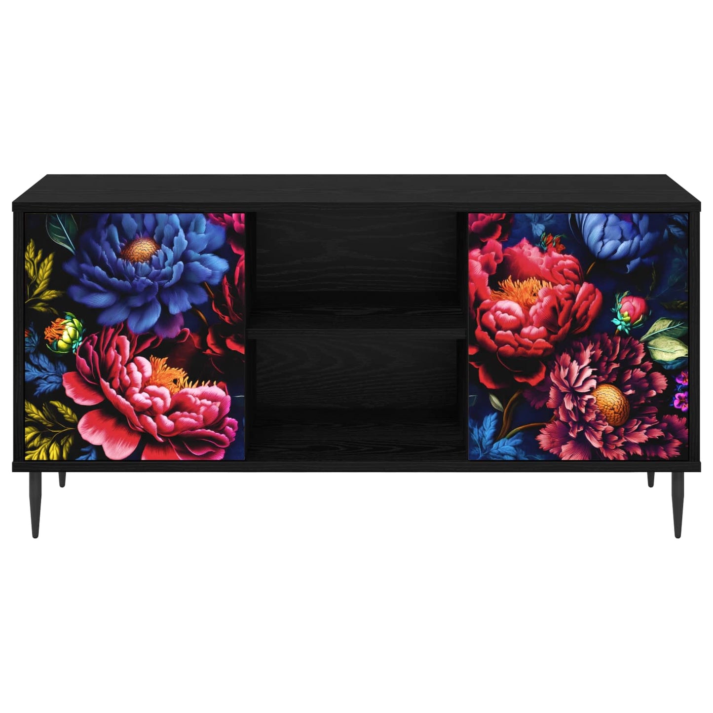 TV Cabinet KIEL 102 x 33 x 51 cm Black Oak Engineered Wood
