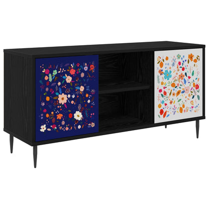 TV Cabinet MAINZ 102 x 33 x 51 cm Black Oak Engineered Wood