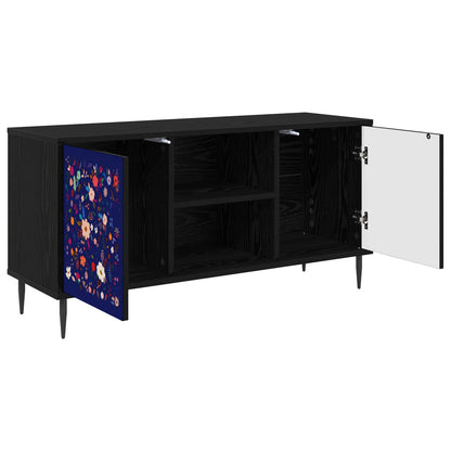 TV Cabinet MAINZ 102 x 33 x 51 cm Black Oak Engineered Wood