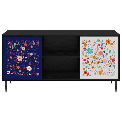 TV Cabinet MAINZ 102 x 33 x 51 cm Black Oak Engineered Wood