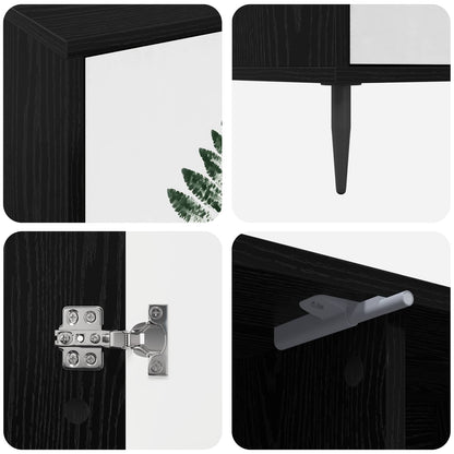 TV Cabinet HANAU 102 x 33 x 51 cm Black Oak Engineered Wood