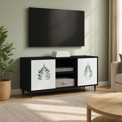 TV Cabinet HANAU 102 x 33 x 51 cm Black Oak Engineered Wood