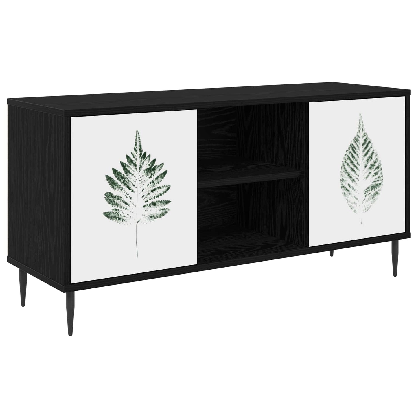 TV Cabinet HANAU 102 x 33 x 51 cm Black Oak Engineered Wood