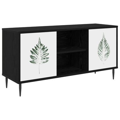TV Cabinet HANAU 102 x 33 x 51 cm Black Oak Engineered Wood