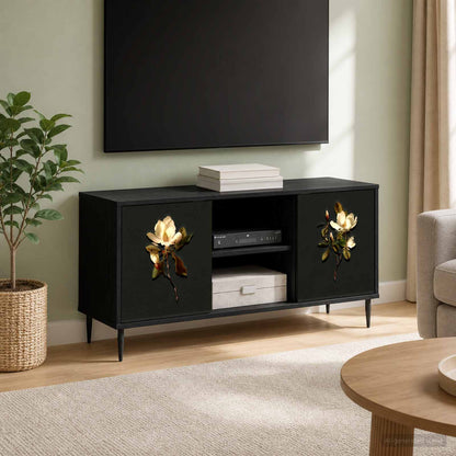 TV Cabinet BREMEN 102 x 33 x 51 cm Black Oak Engineered Wood