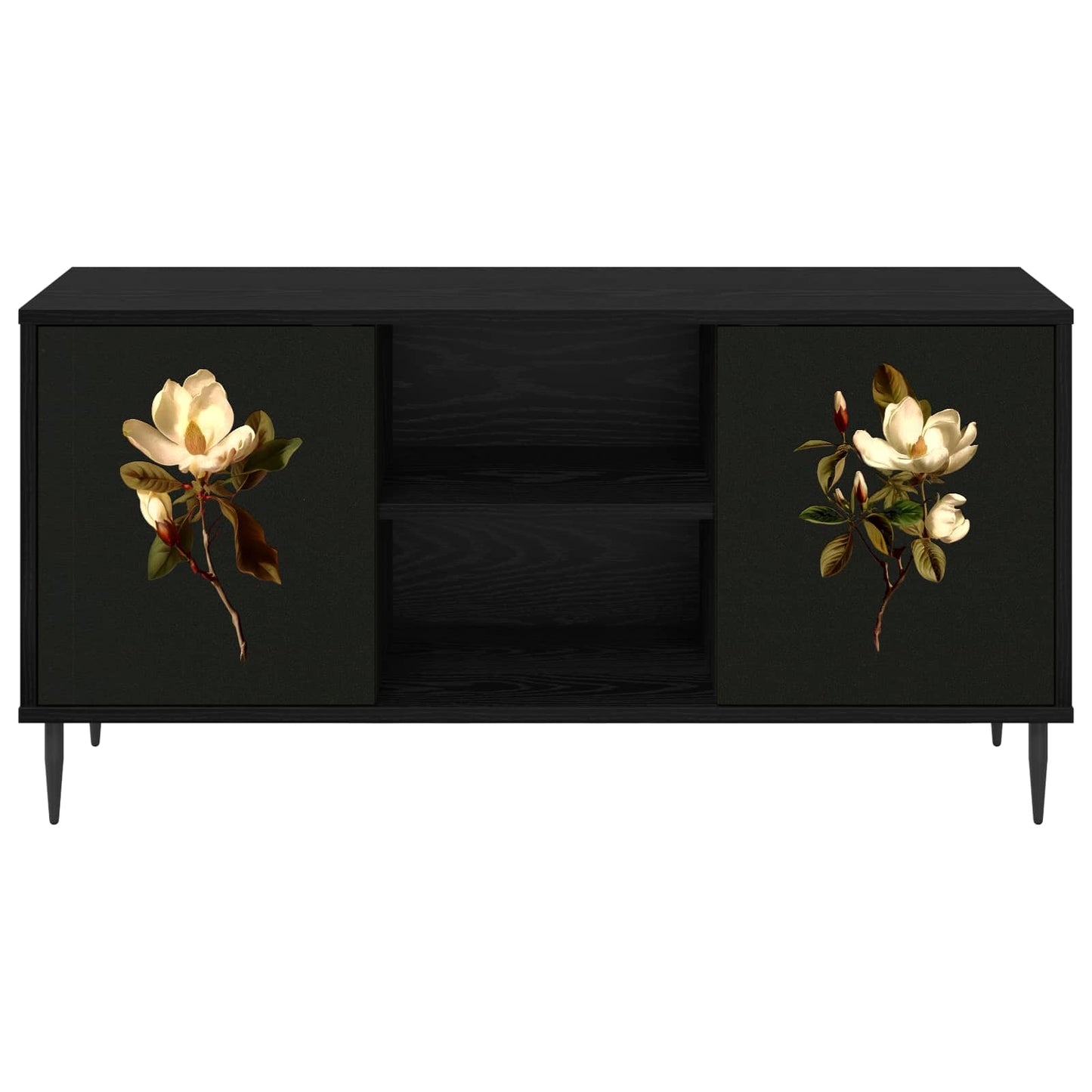TV Cabinet BREMEN 102 x 33 x 51 cm Black Oak Engineered Wood