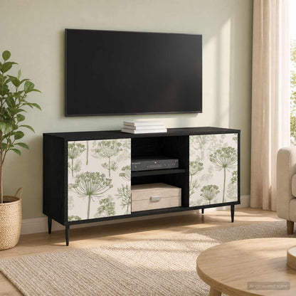TV Cabinet GOTHA 102 x 33 x 51 cm Black Oak Engineered Wood