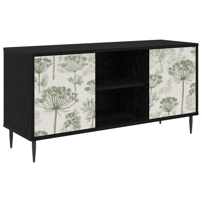 TV Cabinet GOTHA 102 x 33 x 51 cm Black Oak Engineered Wood