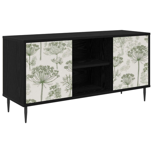TV Cabinet GOTHA 102 x 33 x 51 cm Black Oak Engineered Wood