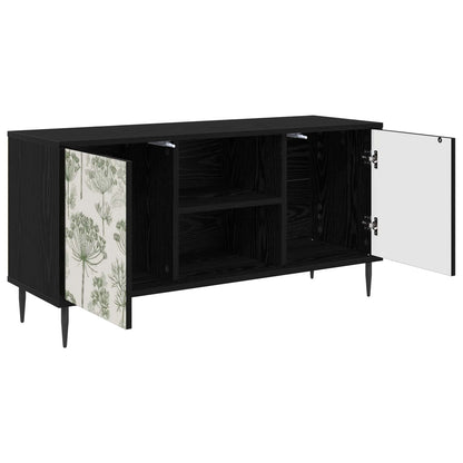 TV Cabinet GOTHA 102 x 33 x 51 cm Black Oak Engineered Wood