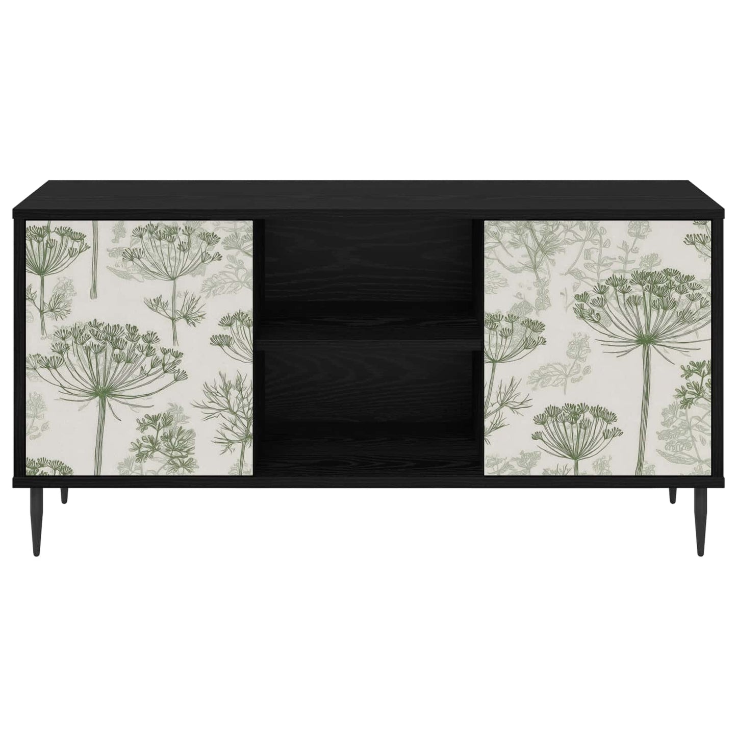 TV Cabinet GOTHA 102 x 33 x 51 cm Black Oak Engineered Wood