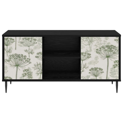 TV Cabinet GOTHA 102 x 33 x 51 cm Black Oak Engineered Wood