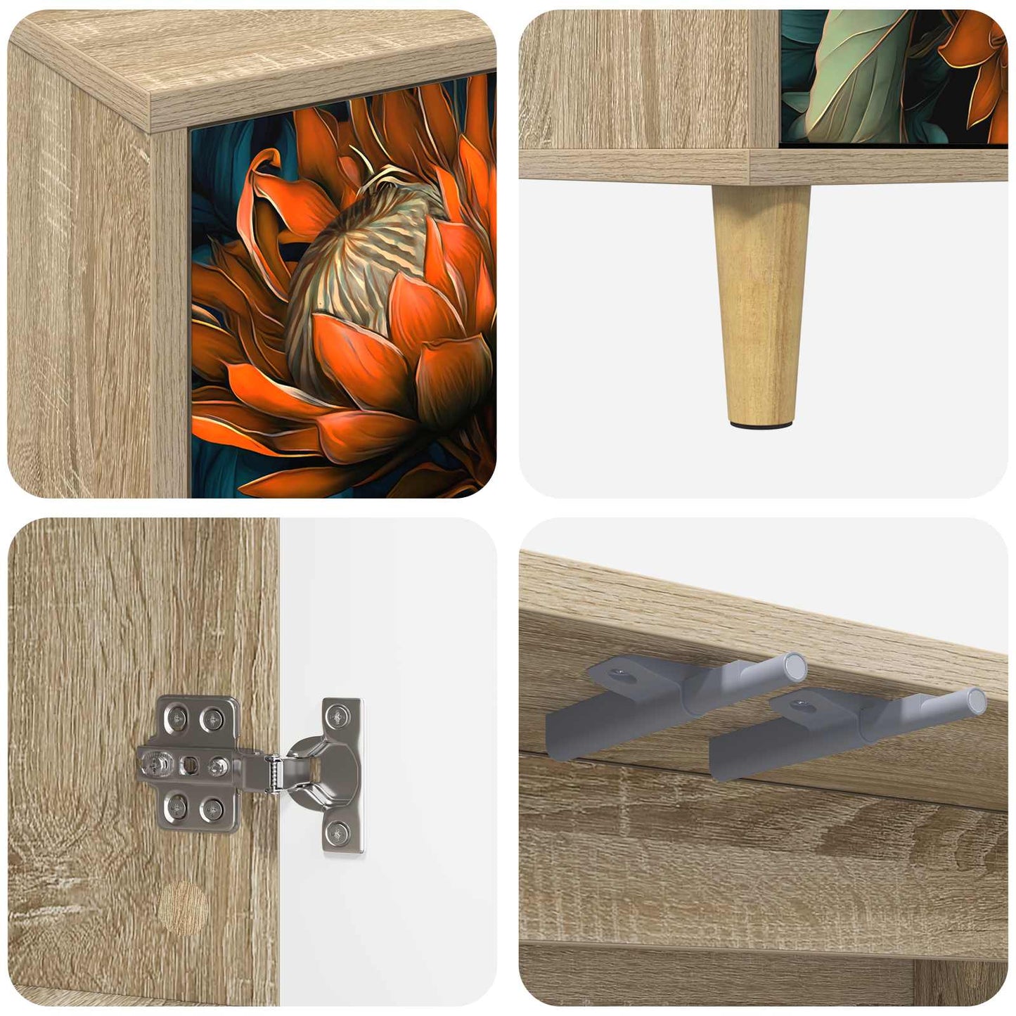 TV Cabinet LOCHEM 102 x 33 x 50 cm Sonoma Engineered Wood