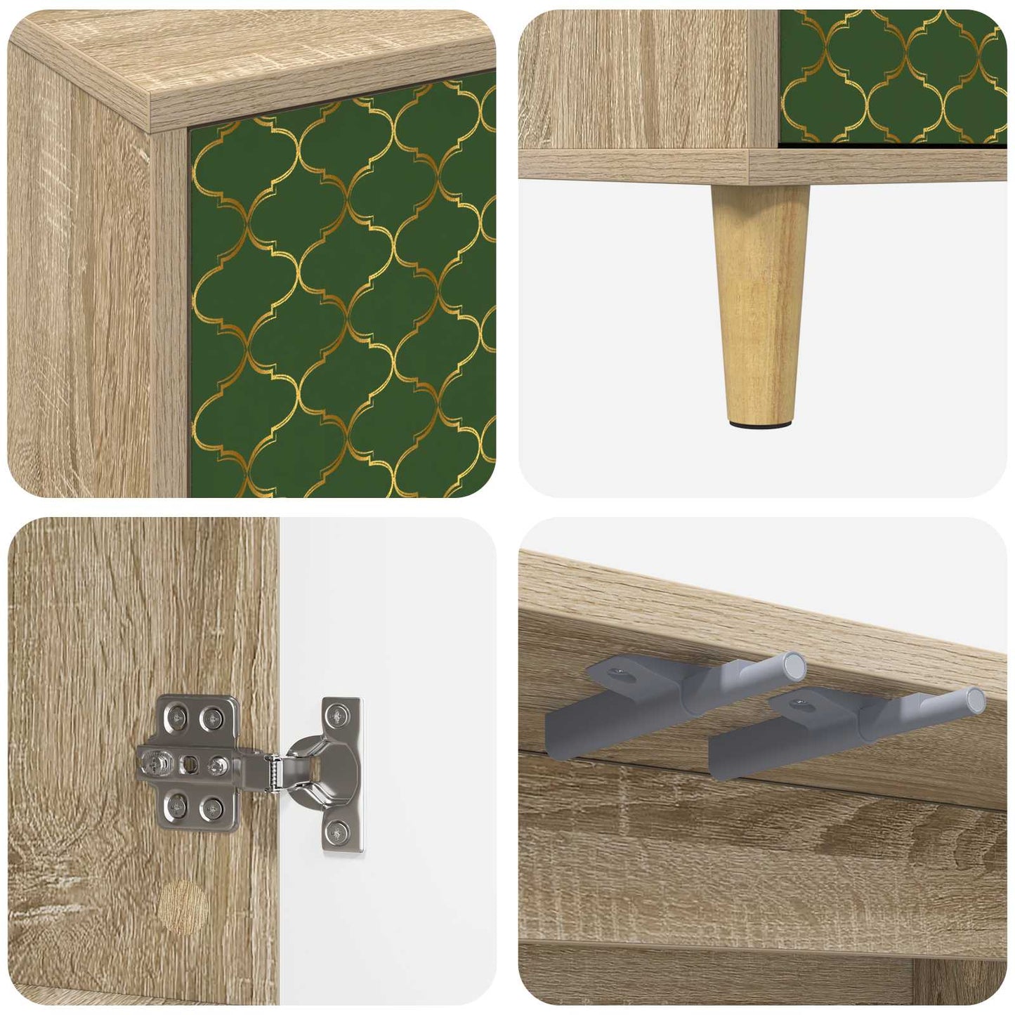 TV Cabinet GELEEN 102 x 33 x 50 cm Sonoma Engineered Wood