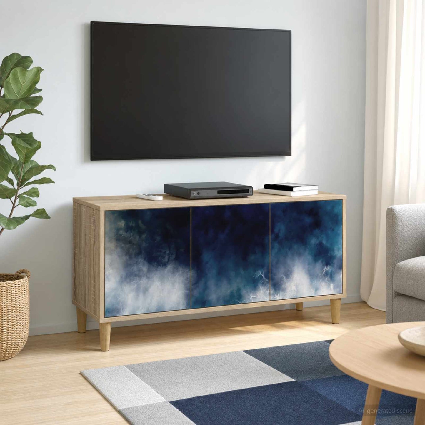 TV Cabinet RAALTE 102 x 33 x 50 cm Sonoma Engineered Wood