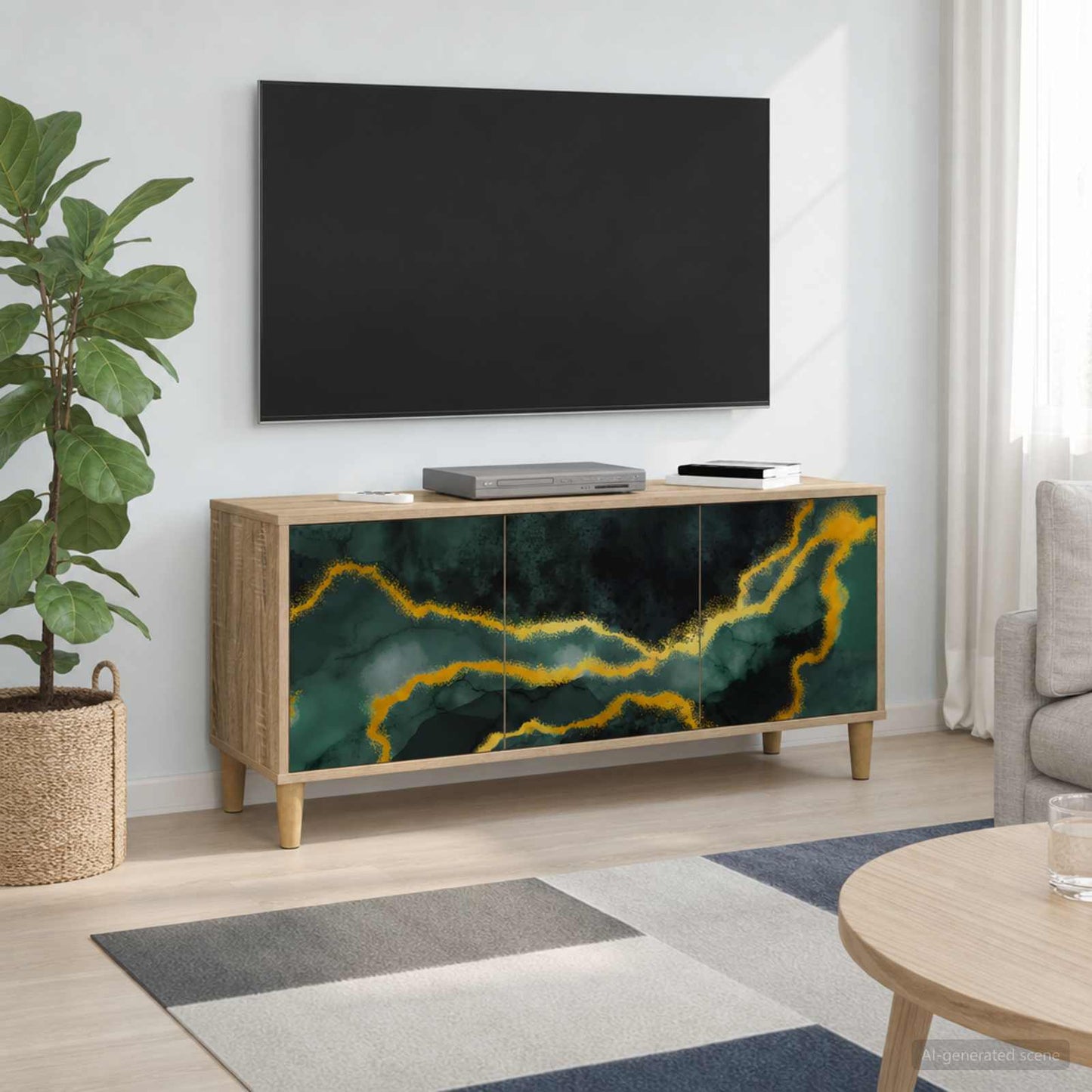 TV Cabinet WIJHE 102 x 33 x 50 cm Sonoma Engineered Wood