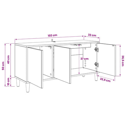 TV Cabinet BORNE 102 x 33 x 50 cm Sonoma Engineered Wood