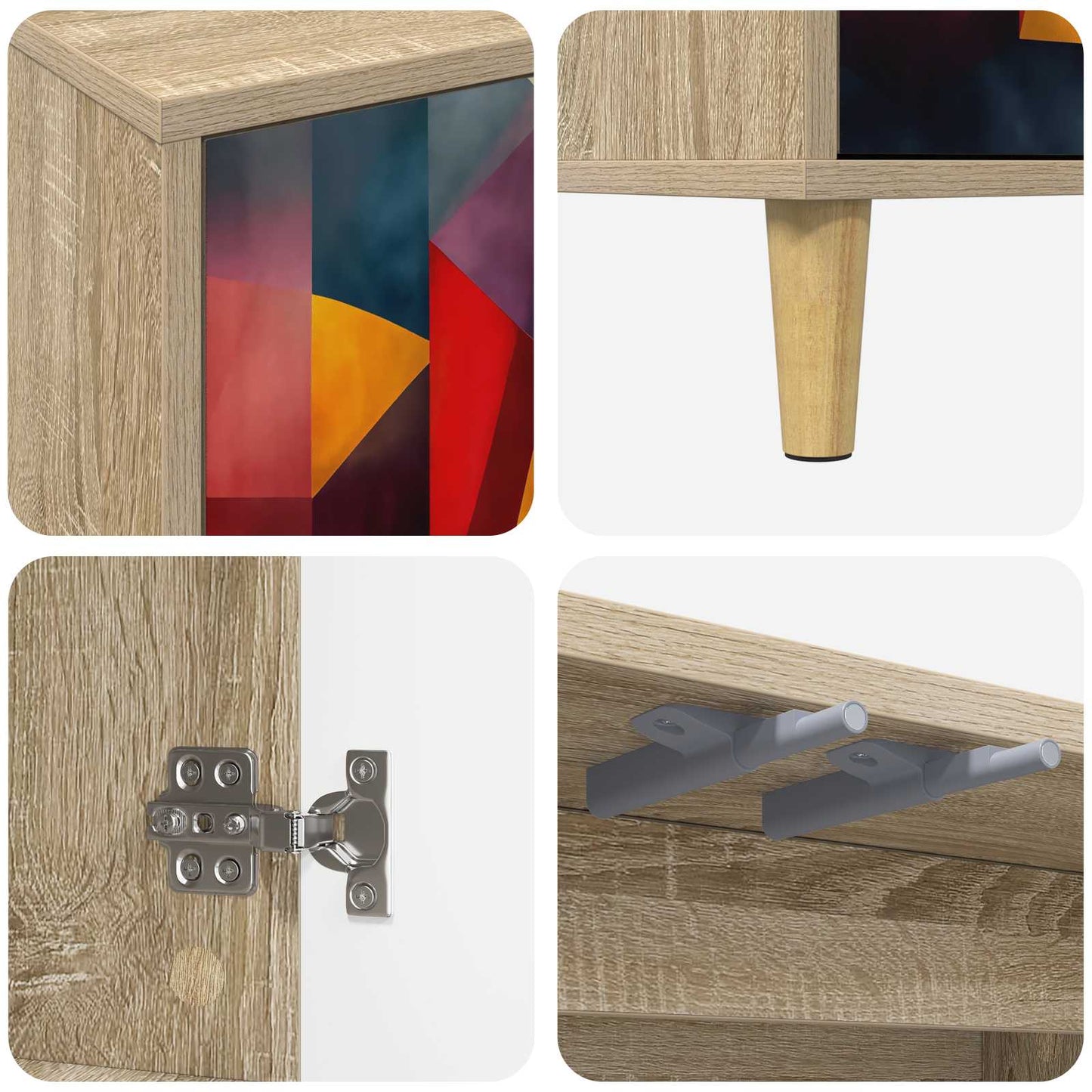 TV Cabinet HEESCH 102 x 33 x 50 cm Sonoma Engineered Wood