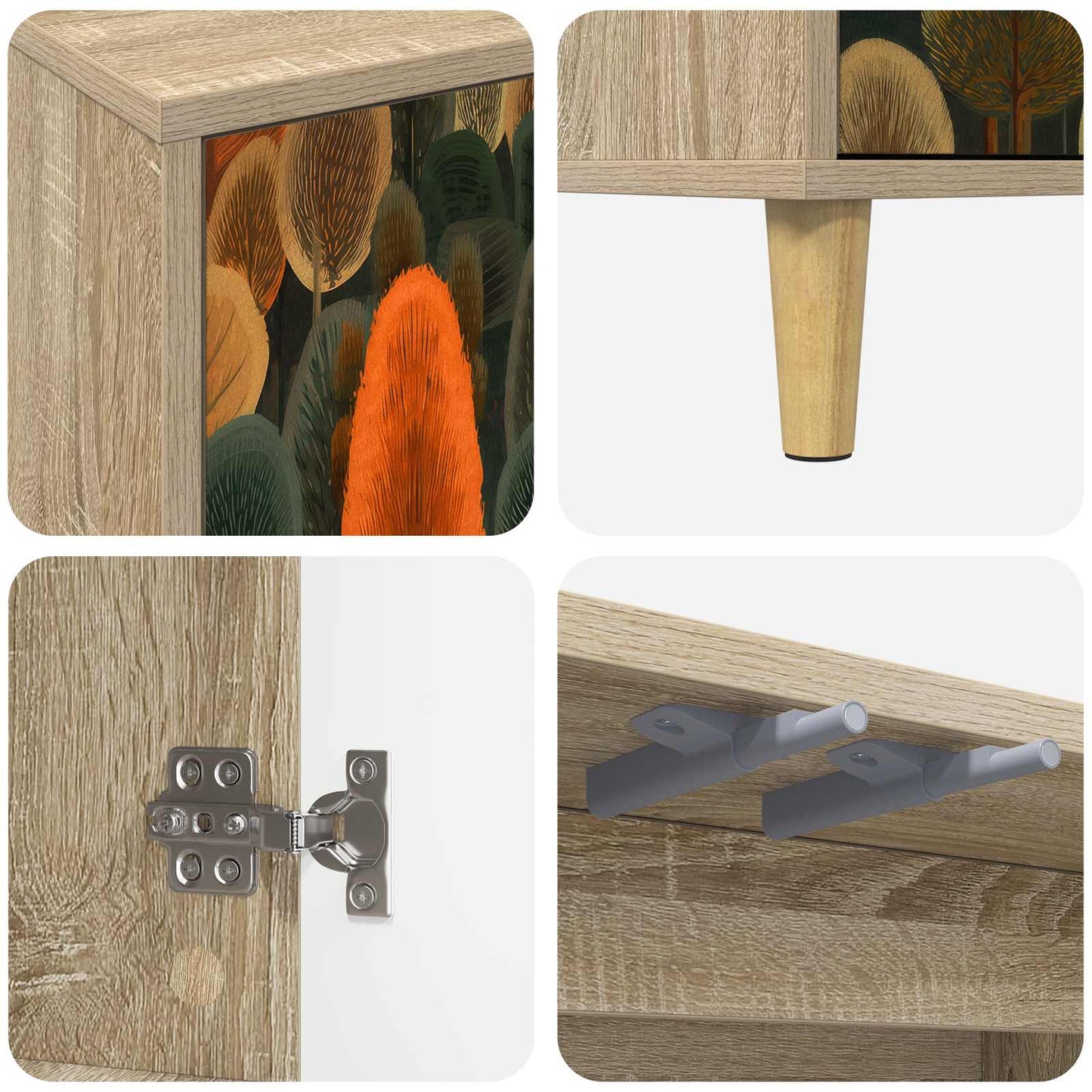 TV Cabinet ZAANDAM 102 x 33 x 50 cm Sonoma Engineered Wood
