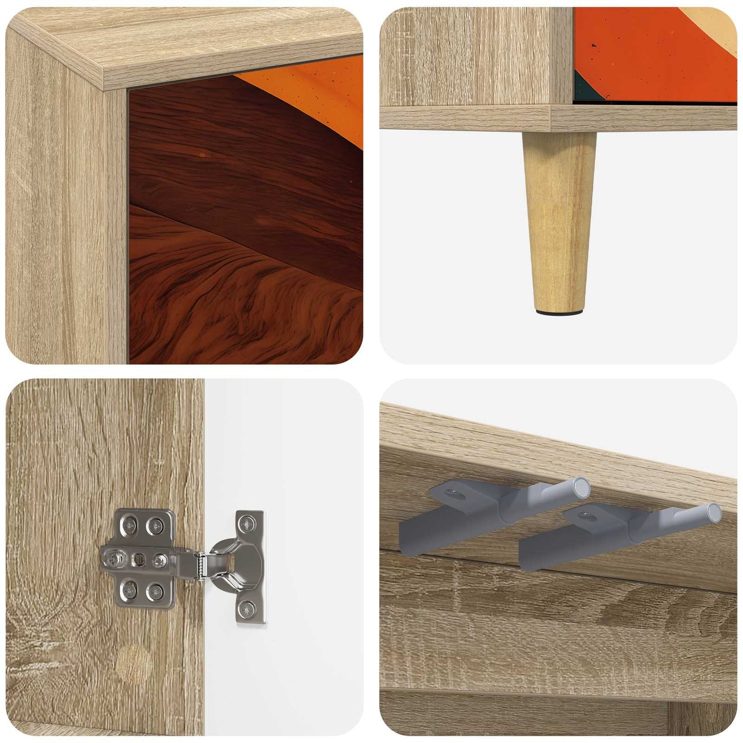 TV Cabinet BONN 102 x 33 x 50 cm Sonoma Engineered Wood