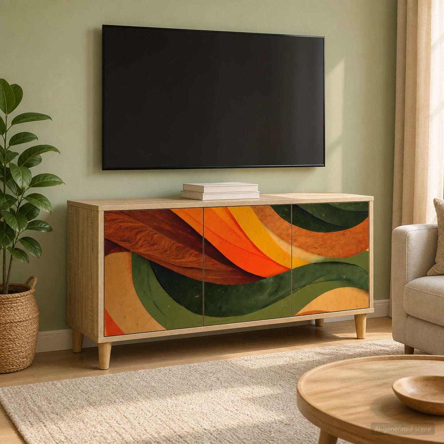 TV Cabinet BONN 102 x 33 x 50 cm Sonoma Engineered Wood