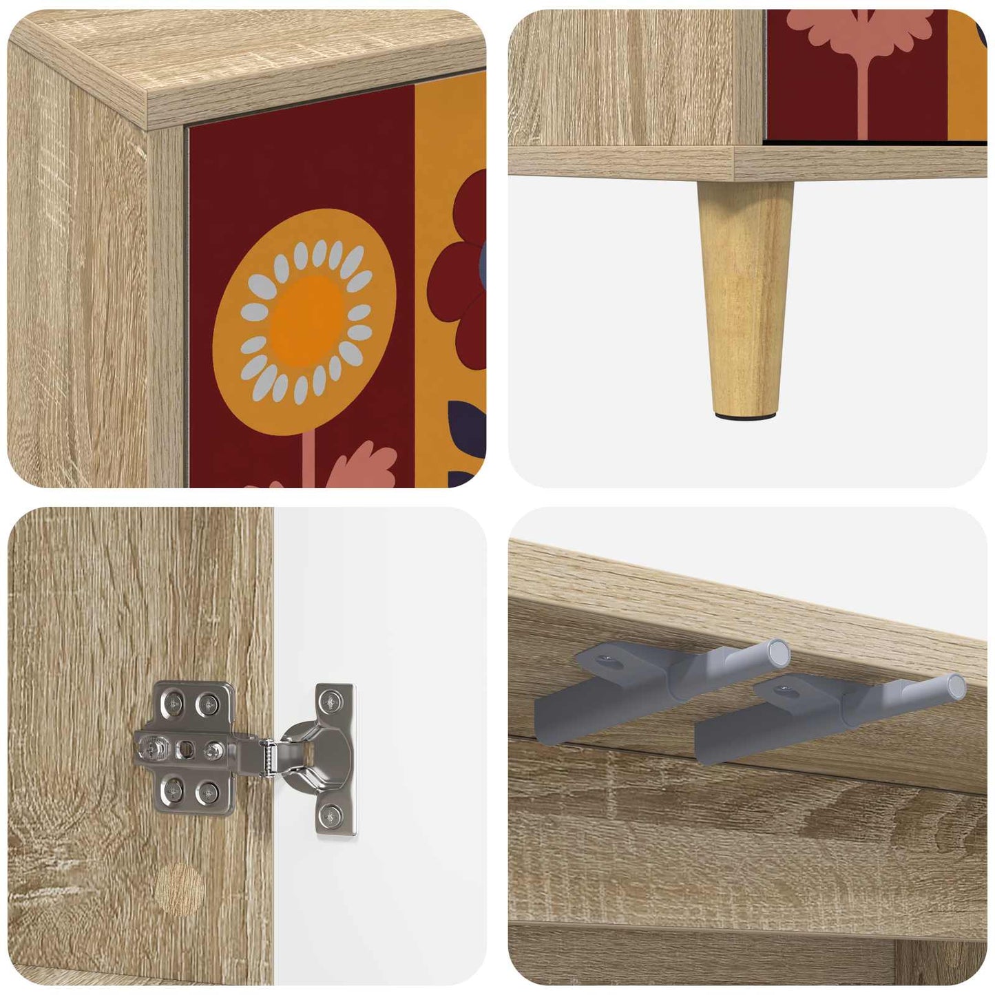 TV Cabinet ESSEN 102 x 33 x 50 cm Sonoma Engineered Wood