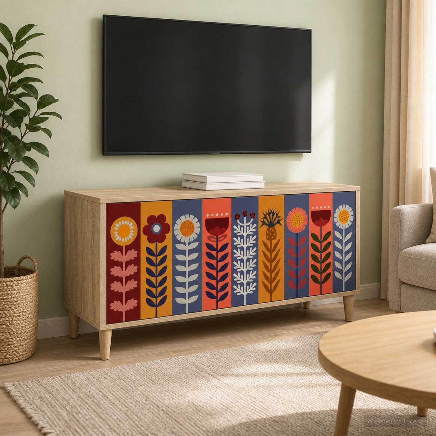 TV Cabinet ESSEN 102 x 33 x 50 cm Sonoma Engineered Wood