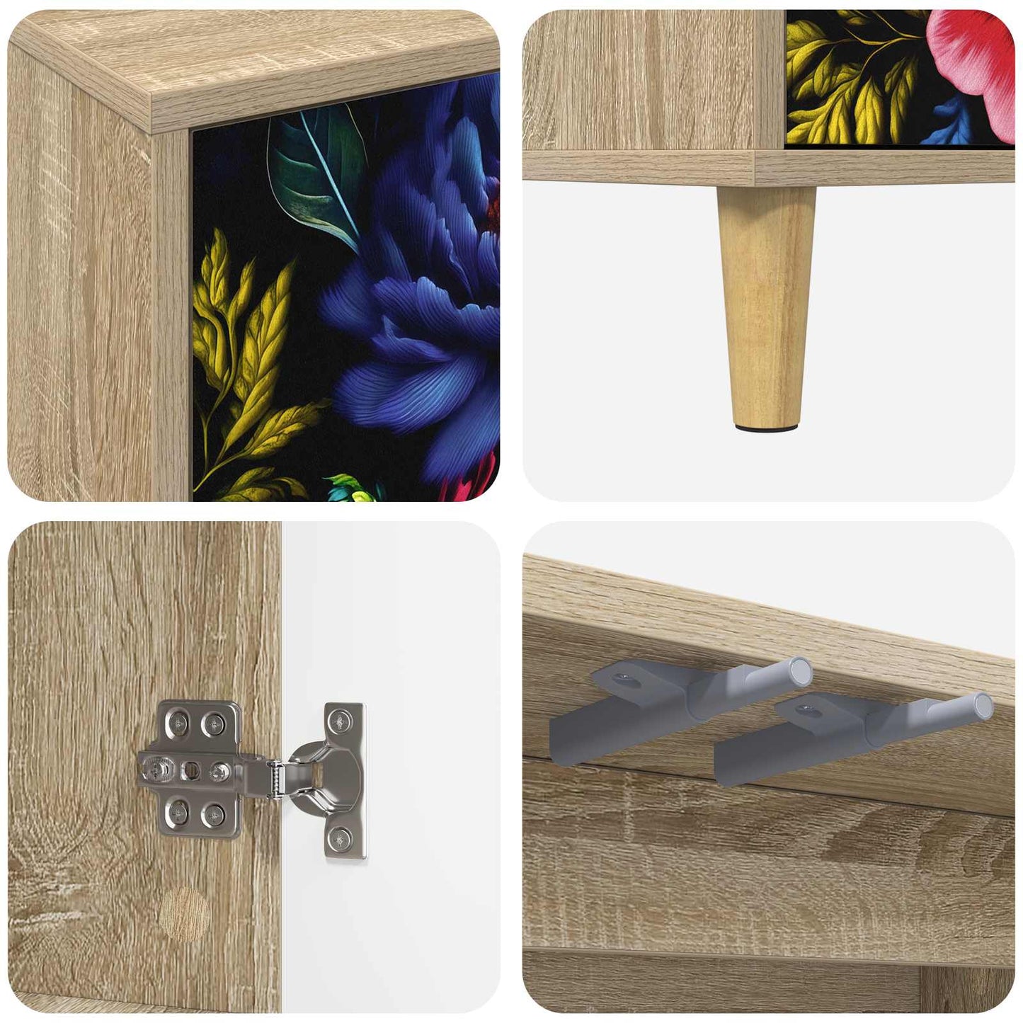 TV Cabinet KIEL 102 x 33 x 50 cm Sonoma Engineered Wood