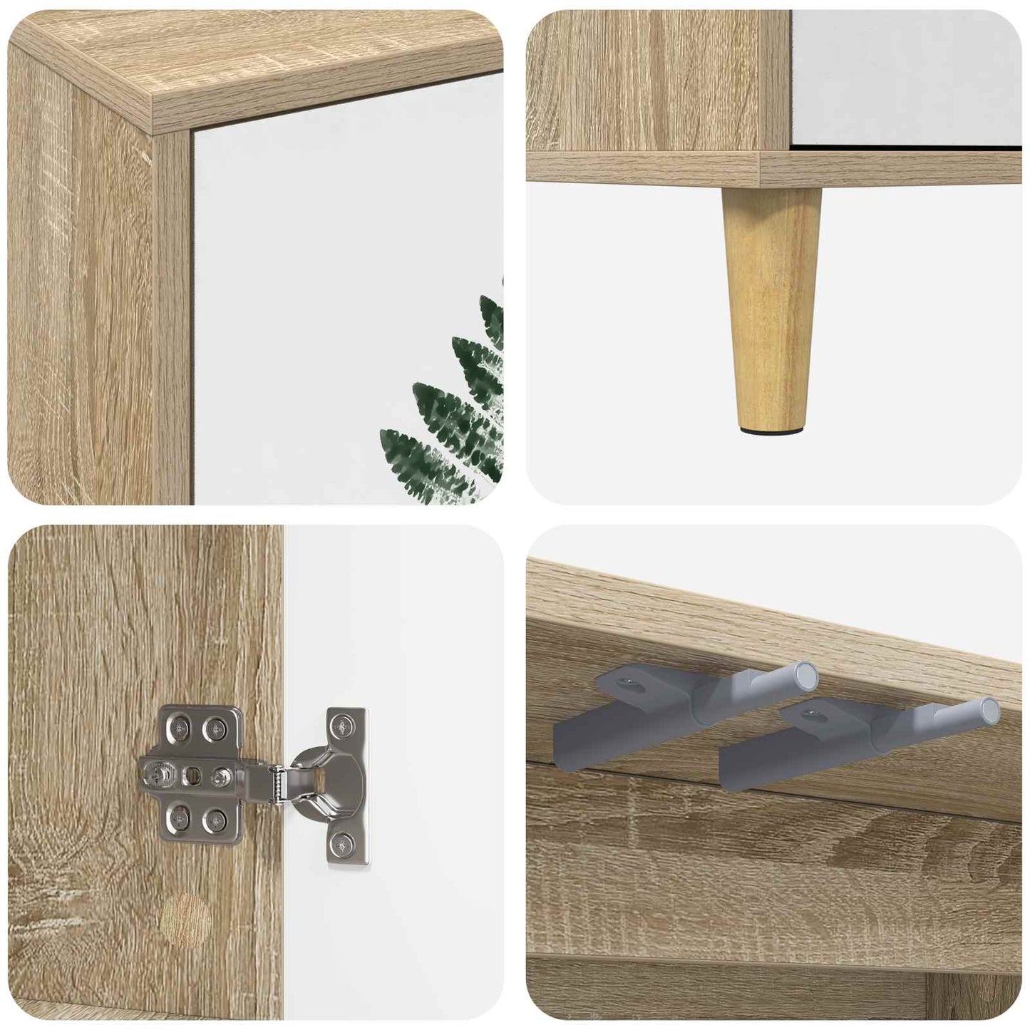 TV Cabinet HANAU 102 x 33 x 50 cm Sonoma Engineered Wood