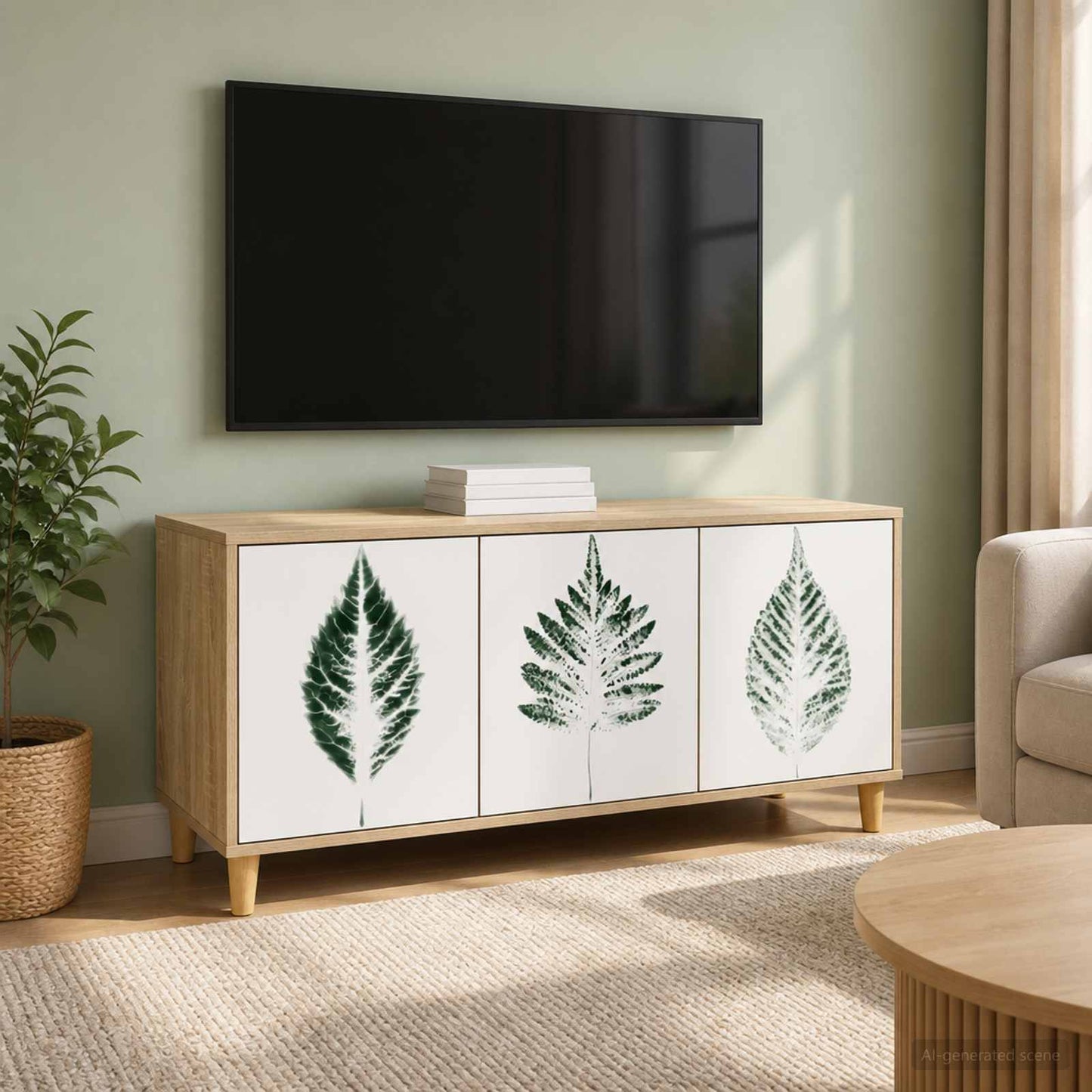 TV Cabinet HANAU 102 x 33 x 50 cm Sonoma Engineered Wood